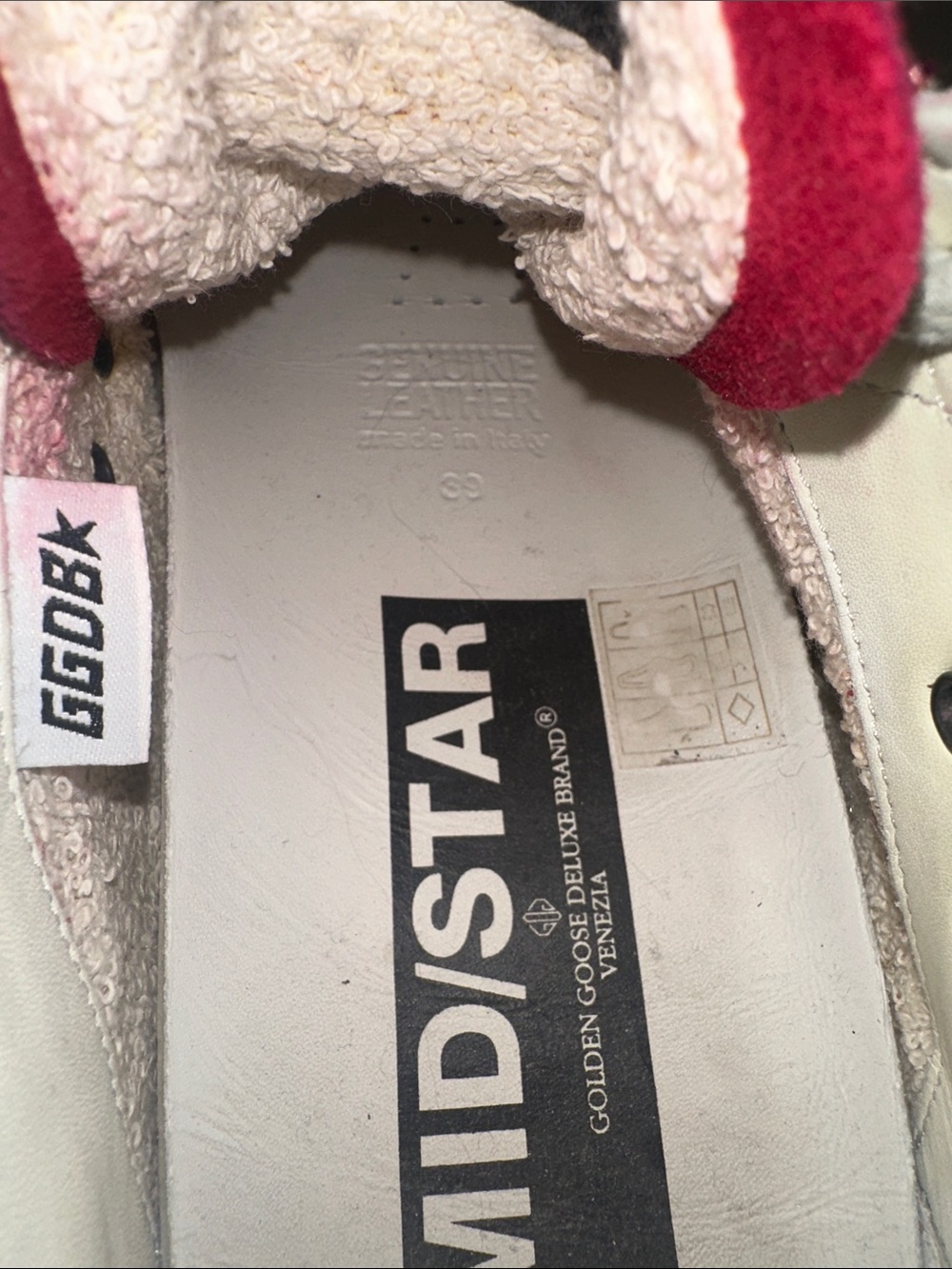 Golden Goose Pink Glitter & Suede High-Top Sneaker with White Star - Picture 8 of 8